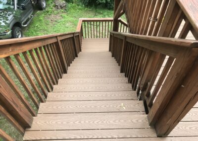 new deck and exterior stairs