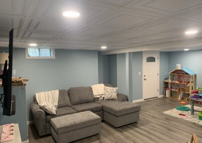 basement remodel living room