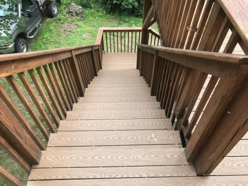 new deck and exterior stairs